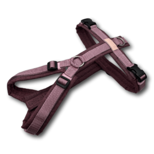 Y-Geschirr BT EasyWalk® altrosa/pflaume Leinenoptik Gr. S/M